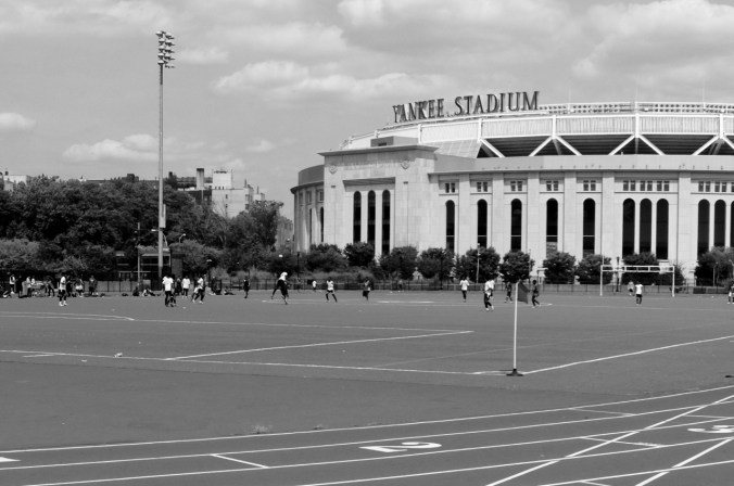 McCombs Dam Park on the edge of Yankee Stadium.