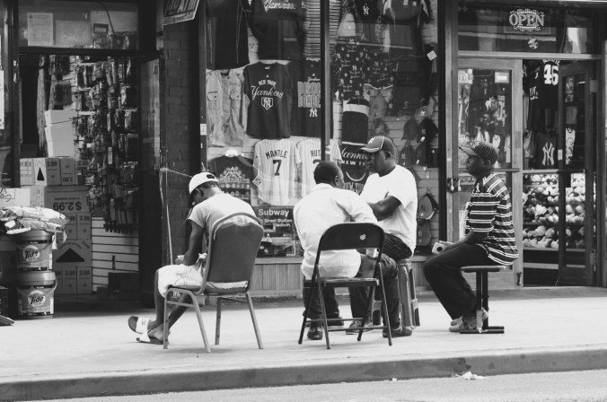 Shop Workers - waiting for Yankee Fans.